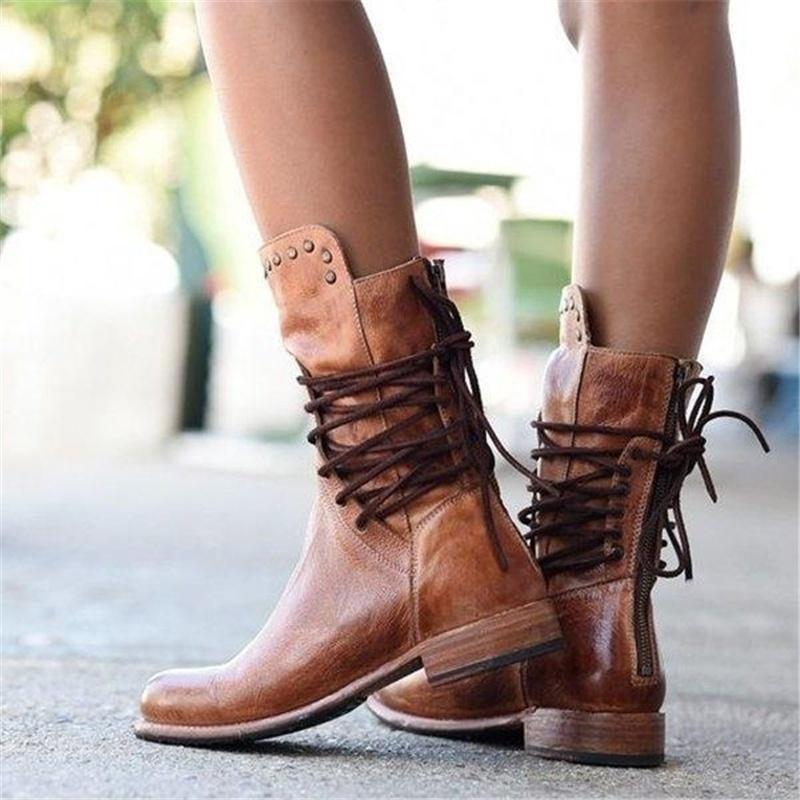 Sable Rivet-Collar Ankle Boot