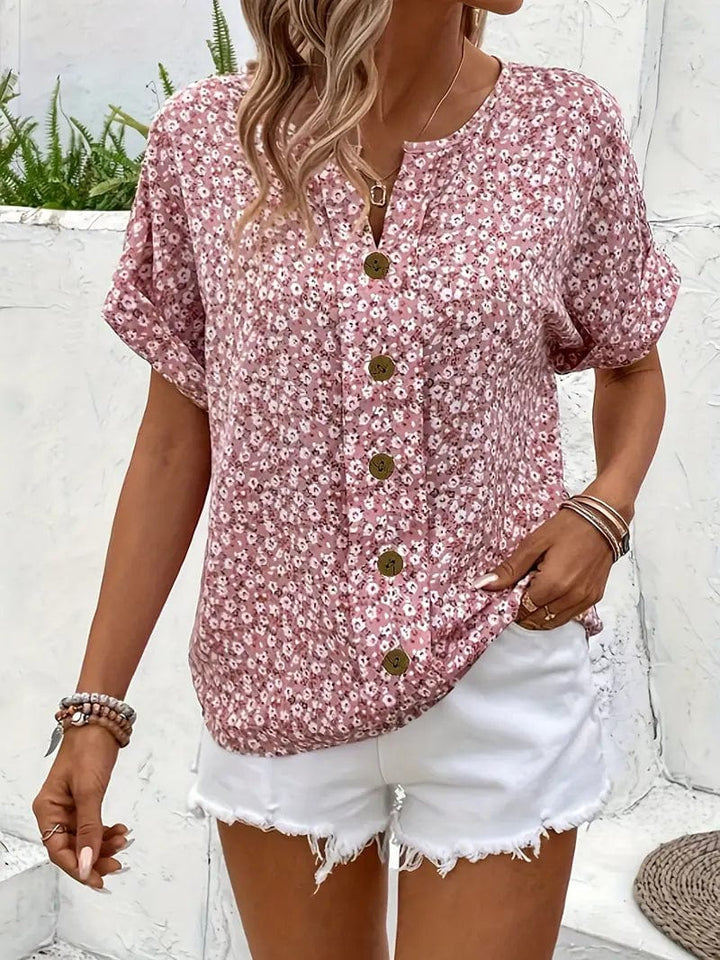 Jelena  Elegant Floral Summer Top