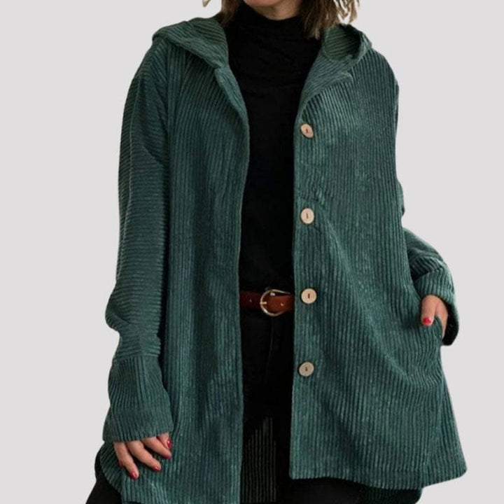 Maris Velvet-Rib Swing Coat