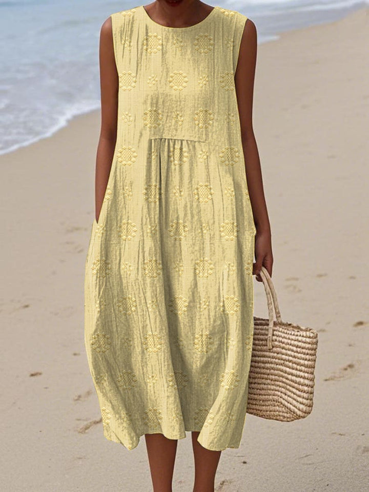 MAYLORA Elegant Sleeveless Cotton Dress