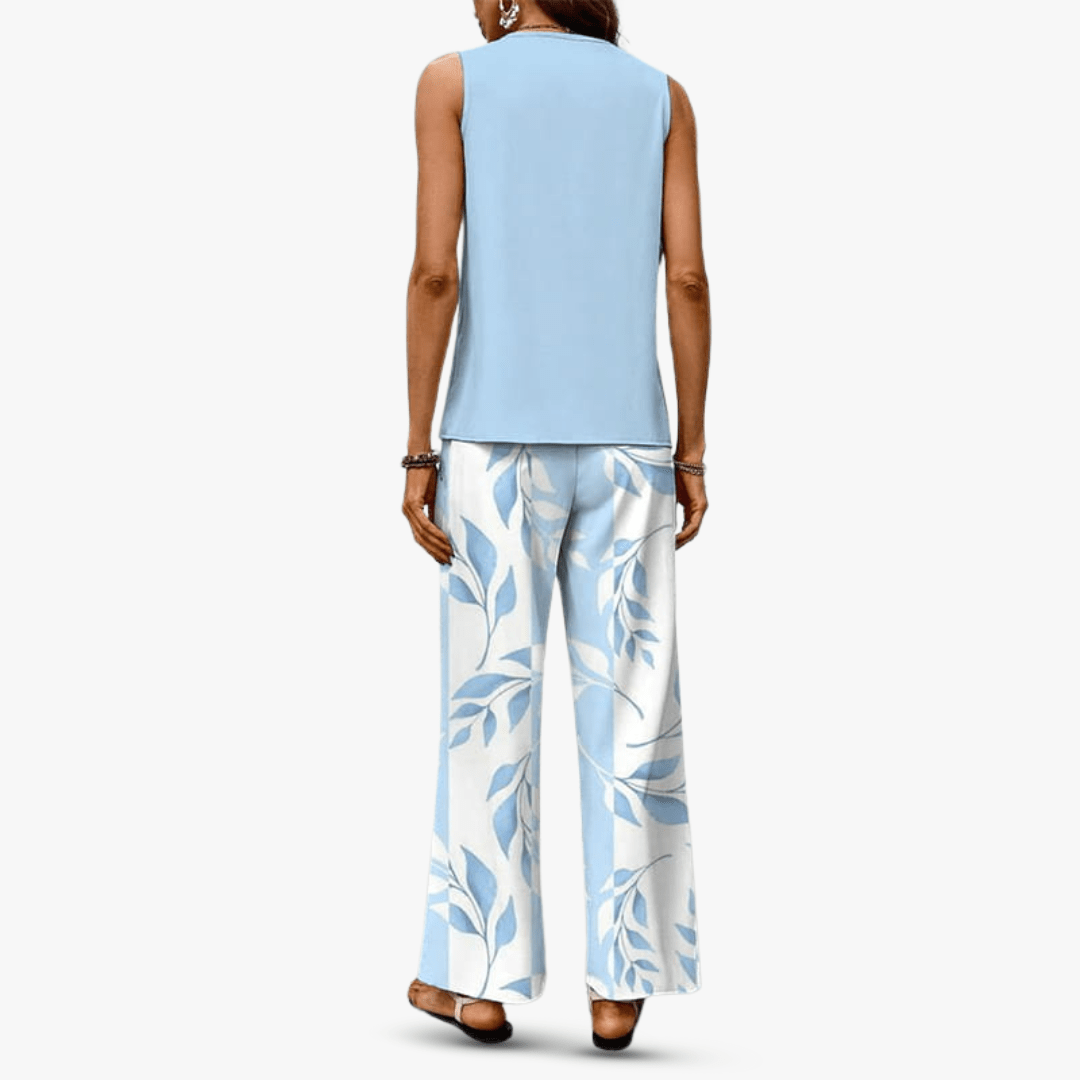 Lina Premium Two Piece Set with Sleeveless Top and Pants