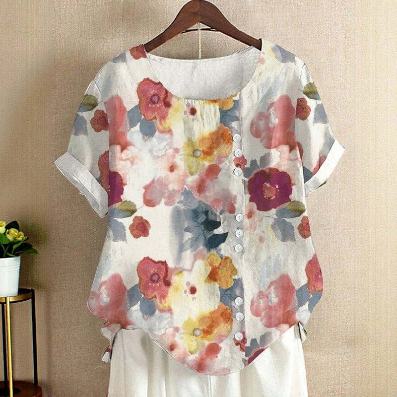 Vintage Blouse with Floral Pattern