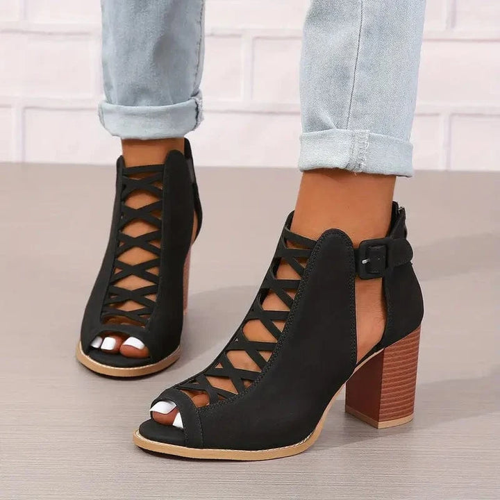 Ruzilya Elegant Sandals with Chunky Heel