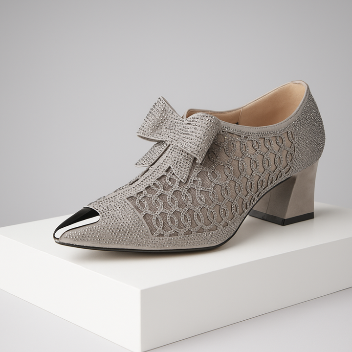 Zara Embellished Bow Pumps