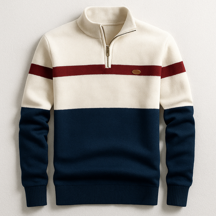 Atlas Two-Tone Zip Pullover