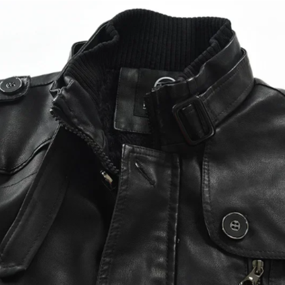 George Distressed Leather Jacket