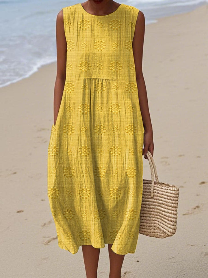 MAYLORA Elegant Sleeveless Cotton Dress