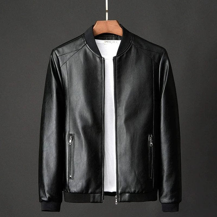 Avelar – Minimalist Leather Bomber Jacket