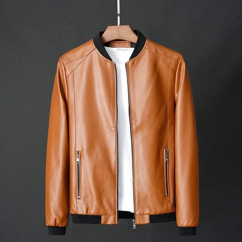 Avelar – Minimalist Leather Bomber Jacket