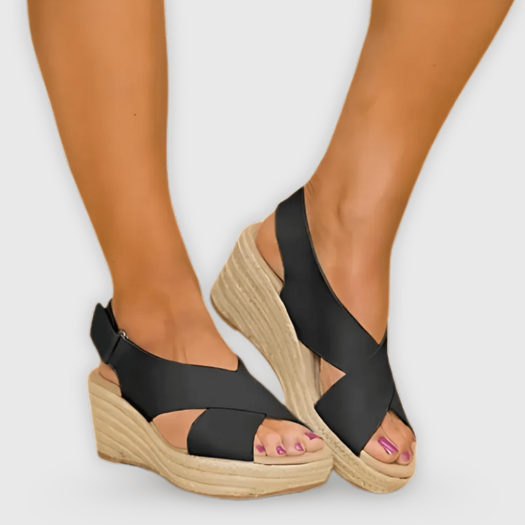 Doriana Handmade Summer Wedges with Comfort Sole