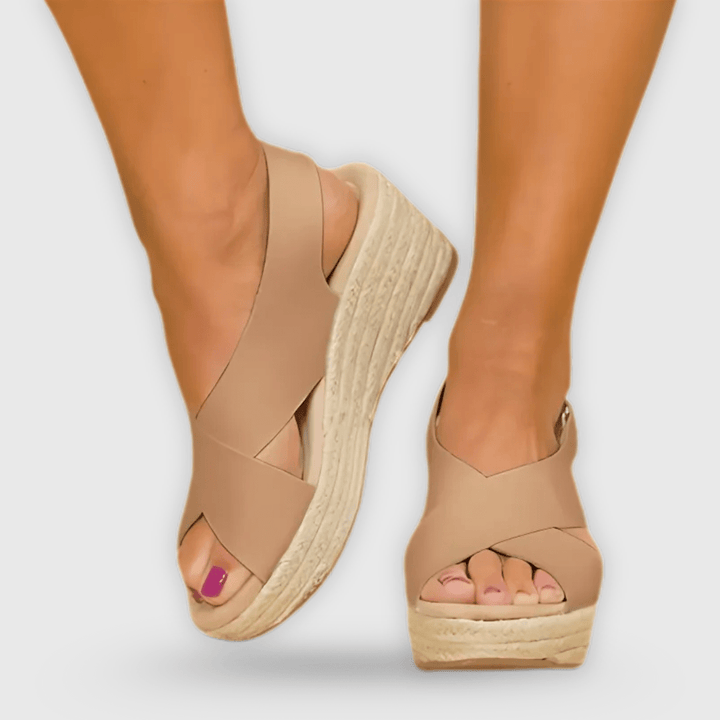 Doriana Handmade Summer Wedges with Comfort Sole
