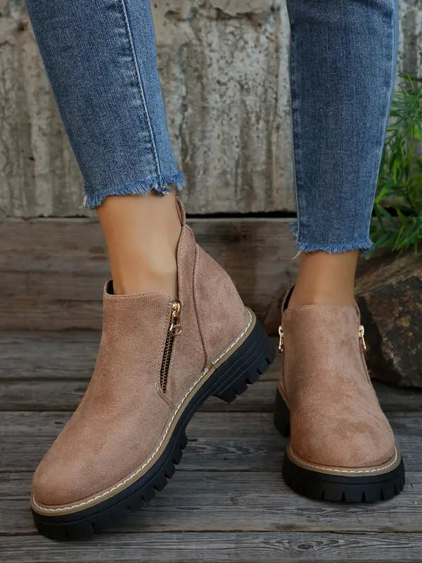 Mila Zip-Heel Booties