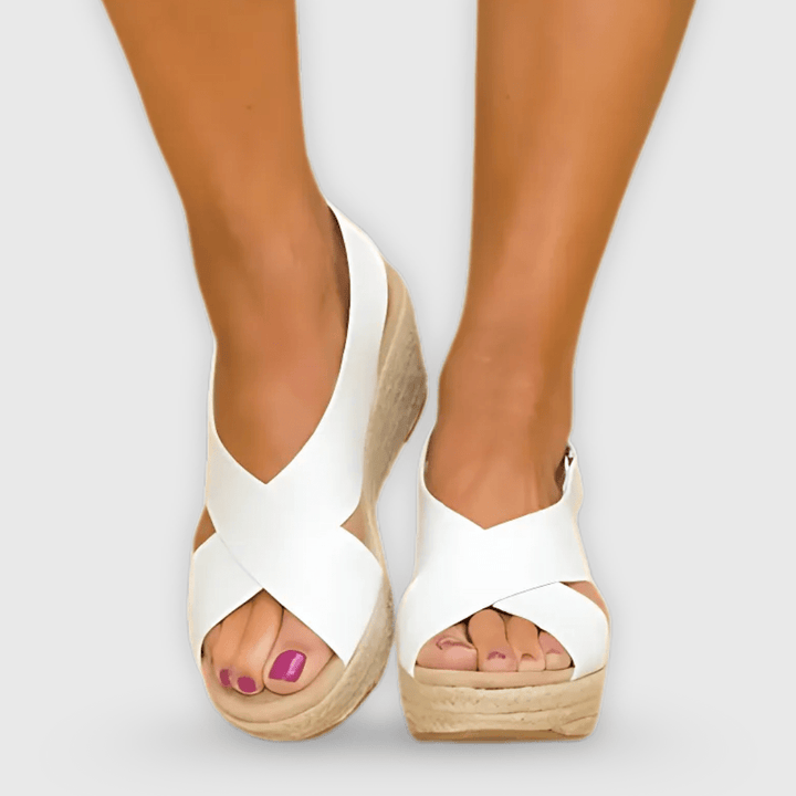 Doriana Handmade Summer Wedges with Comfort Sole