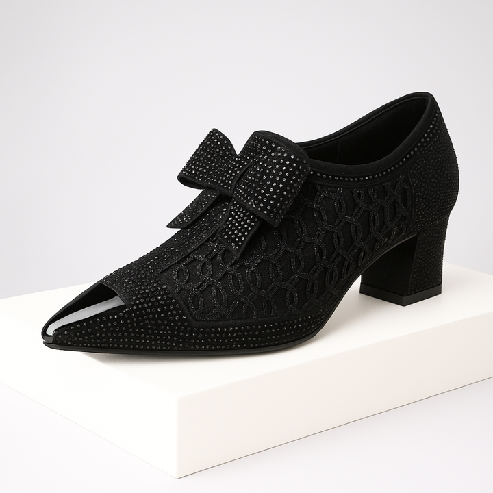 Zara Embellished Bow Pumps