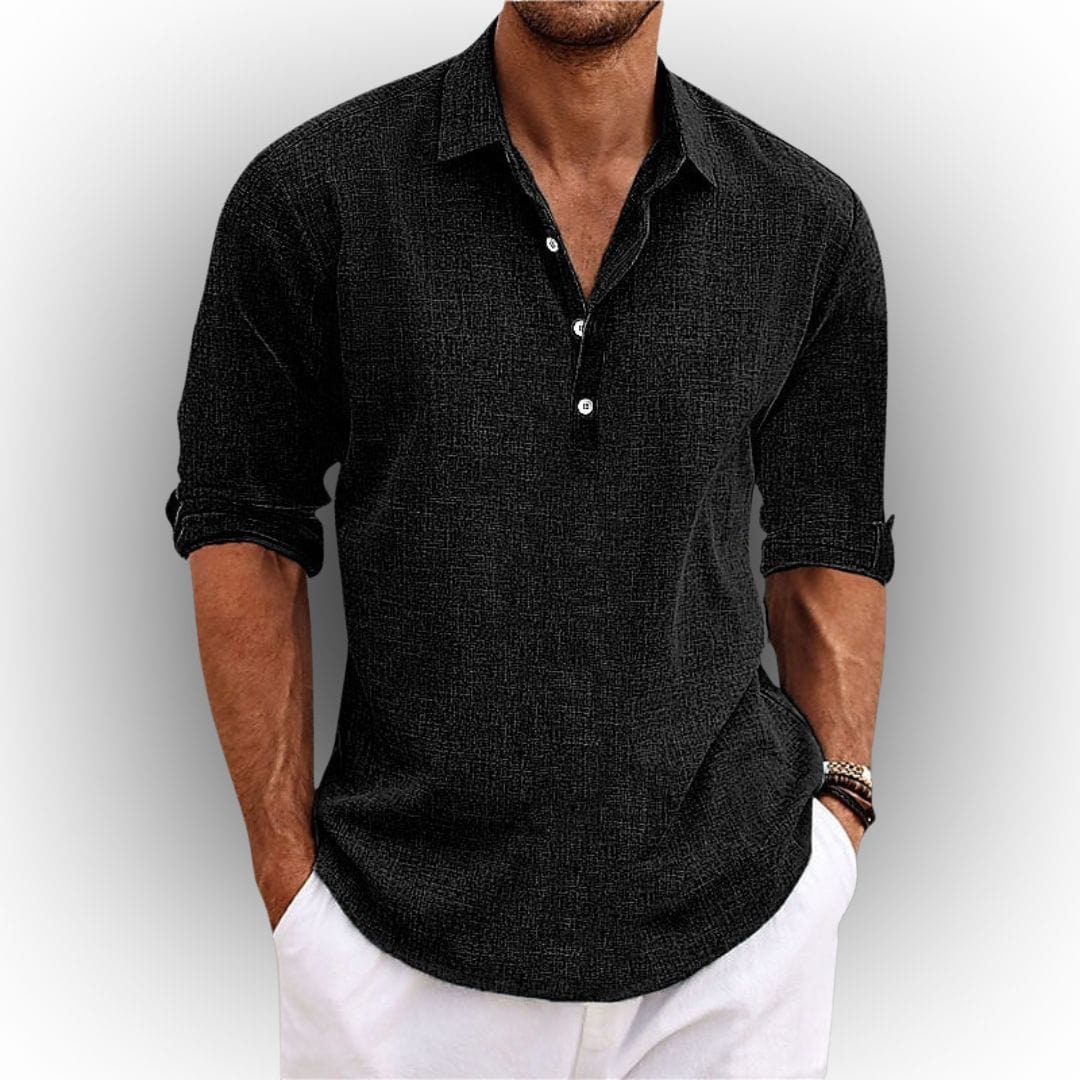 Amedeo Elegant Shirt in Cotton and Linen