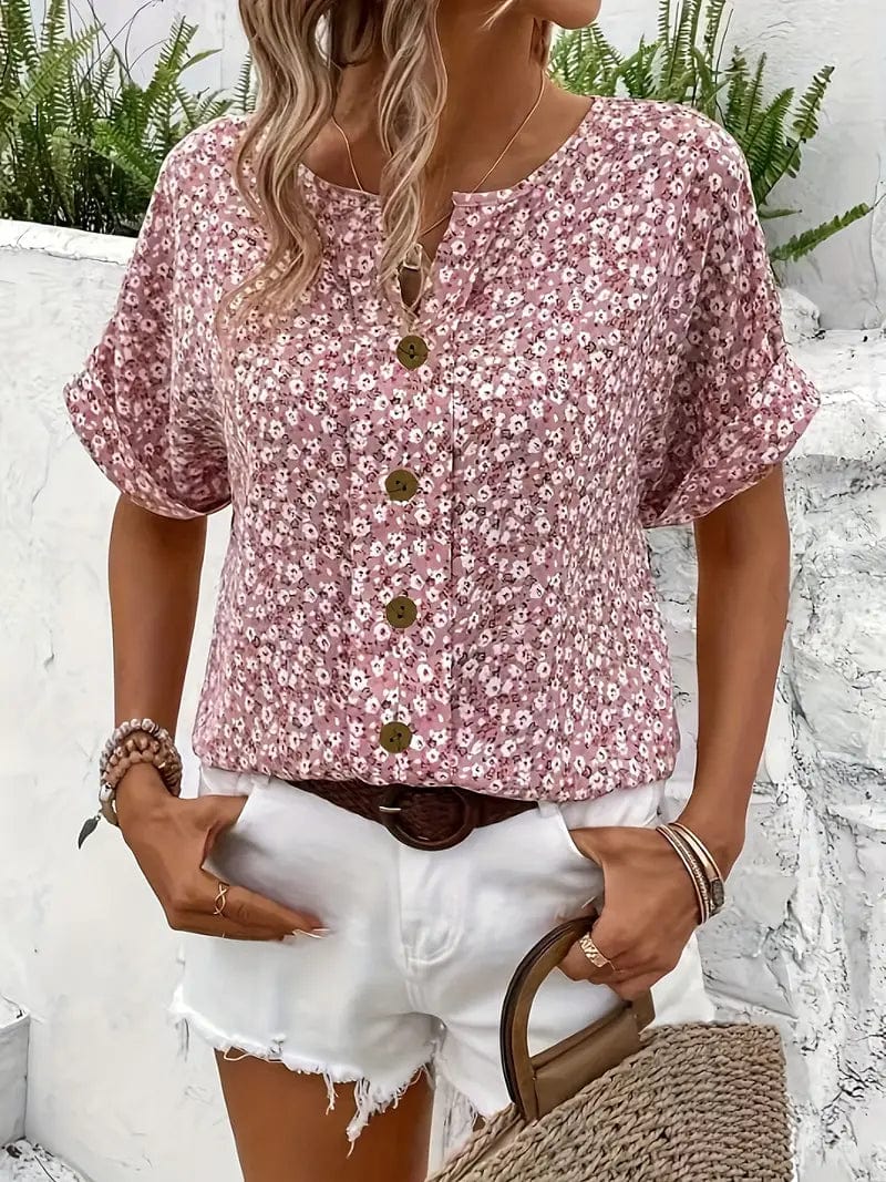 Jelena  Elegant Floral Summer Top