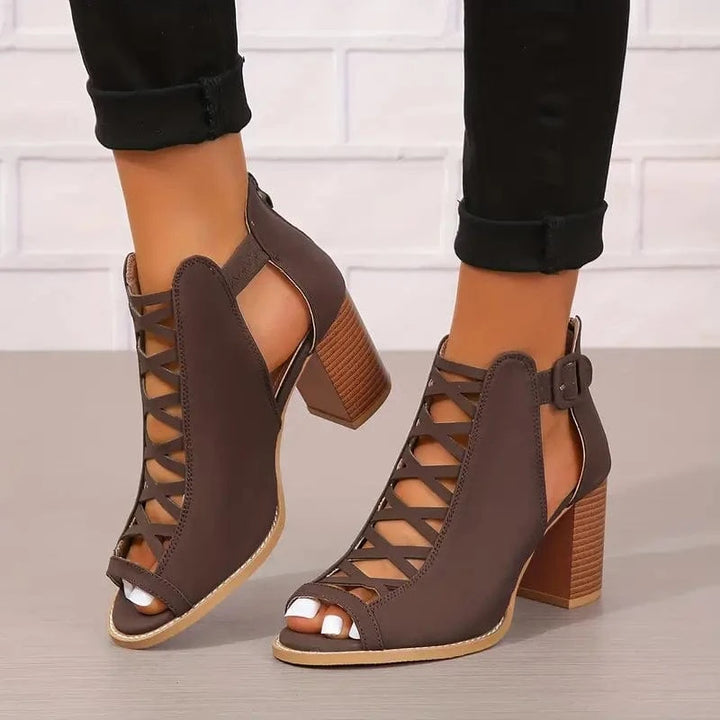 Ruzilya Elegant Sandals with Chunky Heel