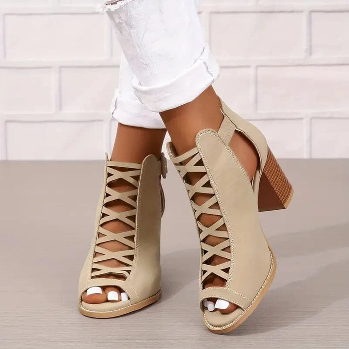 Ruzilya Elegant Sandals with Chunky Heel