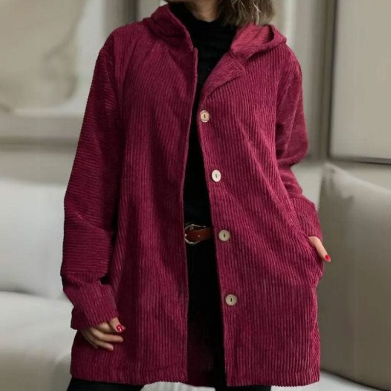 Maris Velvet-Rib Swing Coat