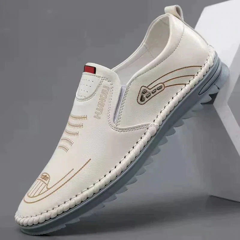 Breathable Non-Slip Leather Sneakers for Men