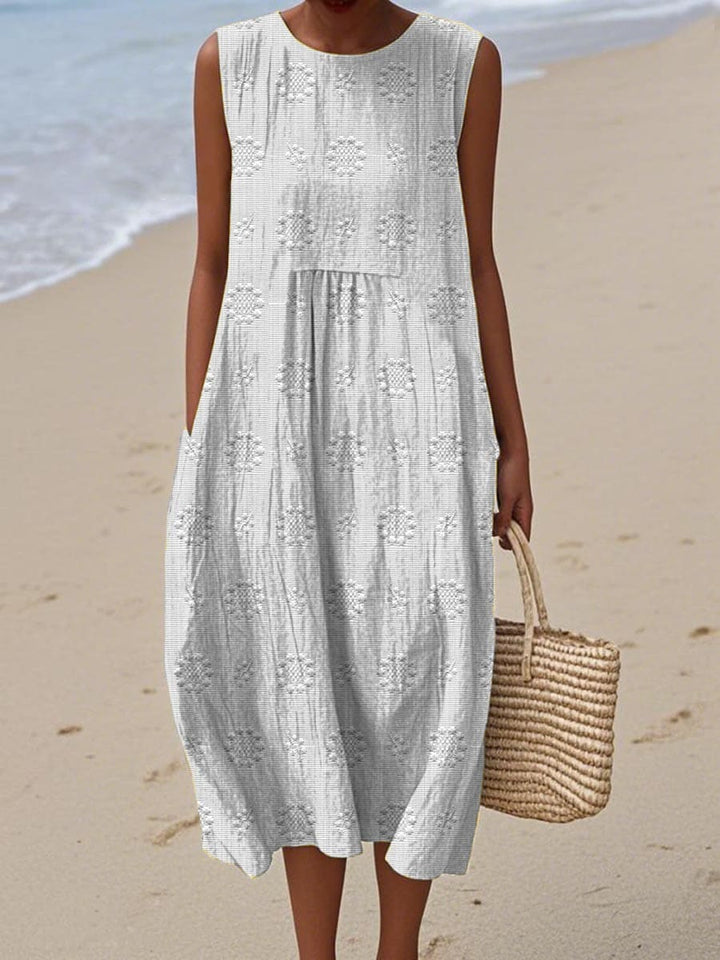 MAYLORA Elegant Sleeveless Cotton Dress