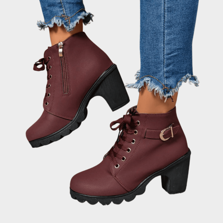 Amelia Square Toe Ankle Boots