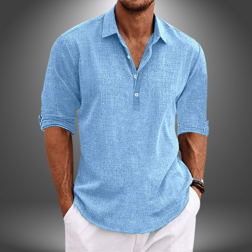 Amedeo Elegant Shirt in Cotton and Linen