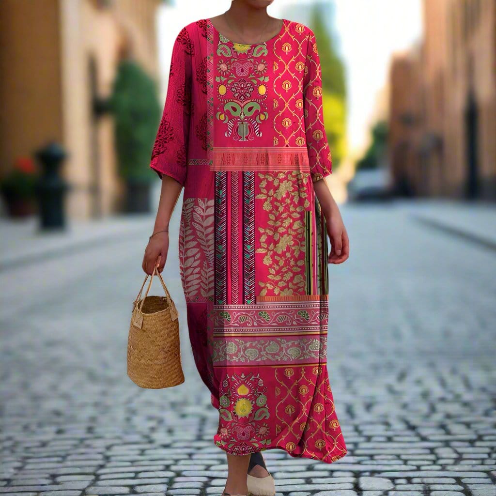 Marlene Loose-Fit Boho Maxi Dress