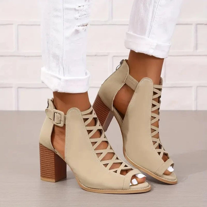 Ruzilya Elegant Sandals with Chunky Heel