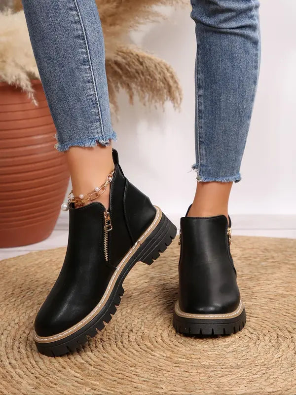 Mila Zip-Heel Booties