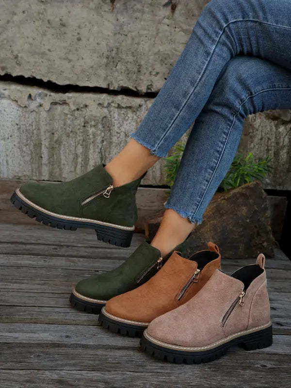 Mila Zip-Heel Booties