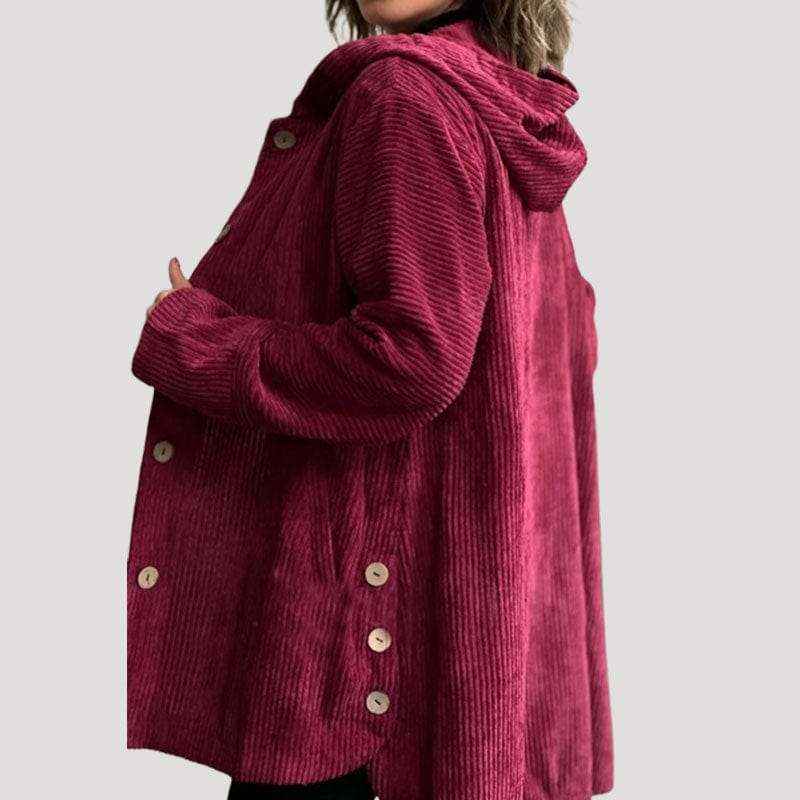 Maris Velvet-Rib Swing Coat
