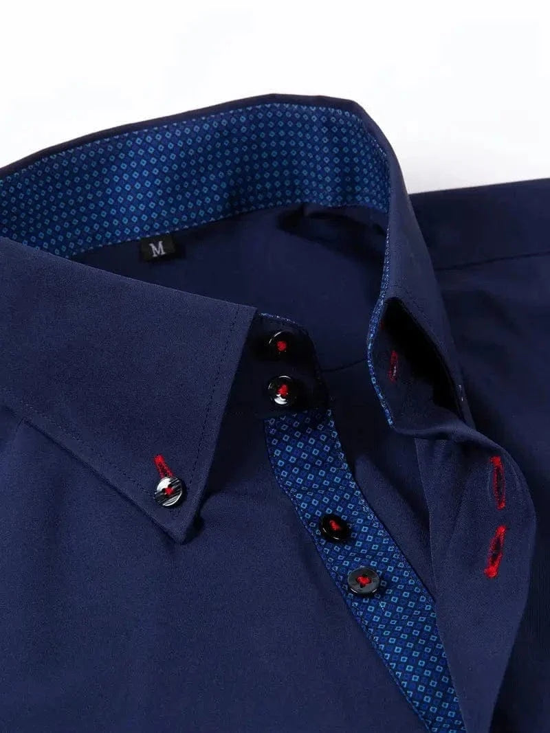 Hank Kent Dual-Tone Cotton Shirt