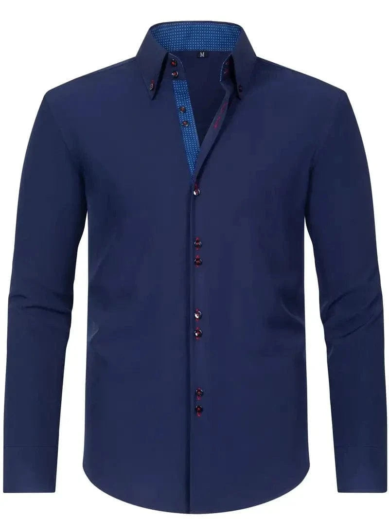 Hank Kent Dual-Tone Cotton Shirt
