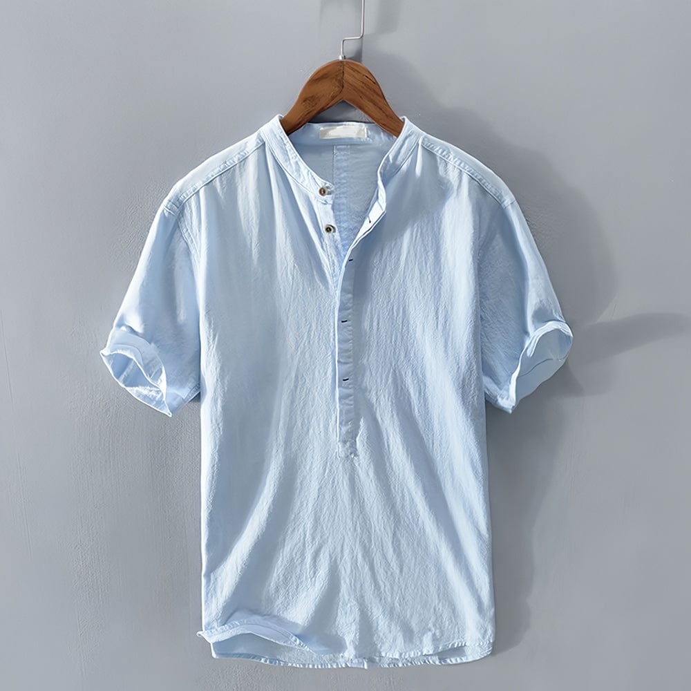 Summer Men's Linen T-Shirt in Casual Beach Style