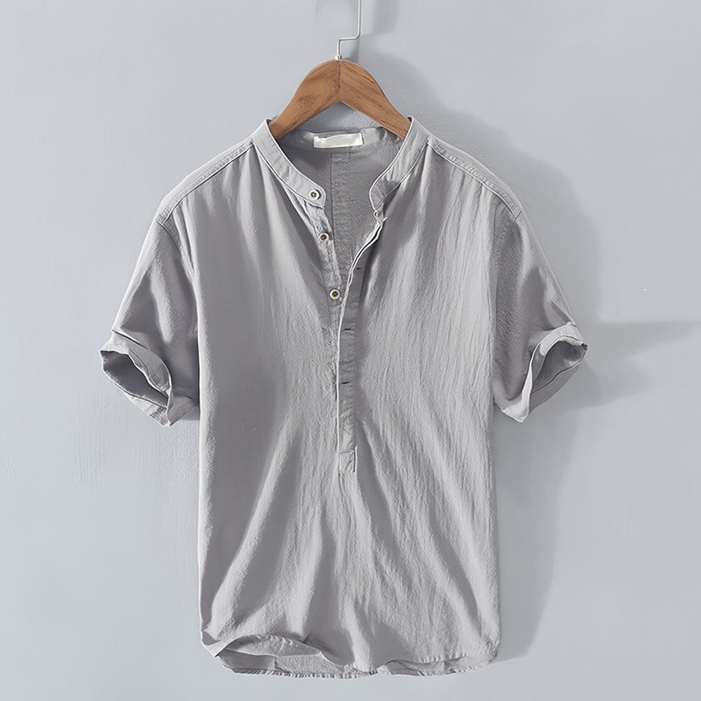 Summer Men's Linen T-Shirt in Casual Beach Style