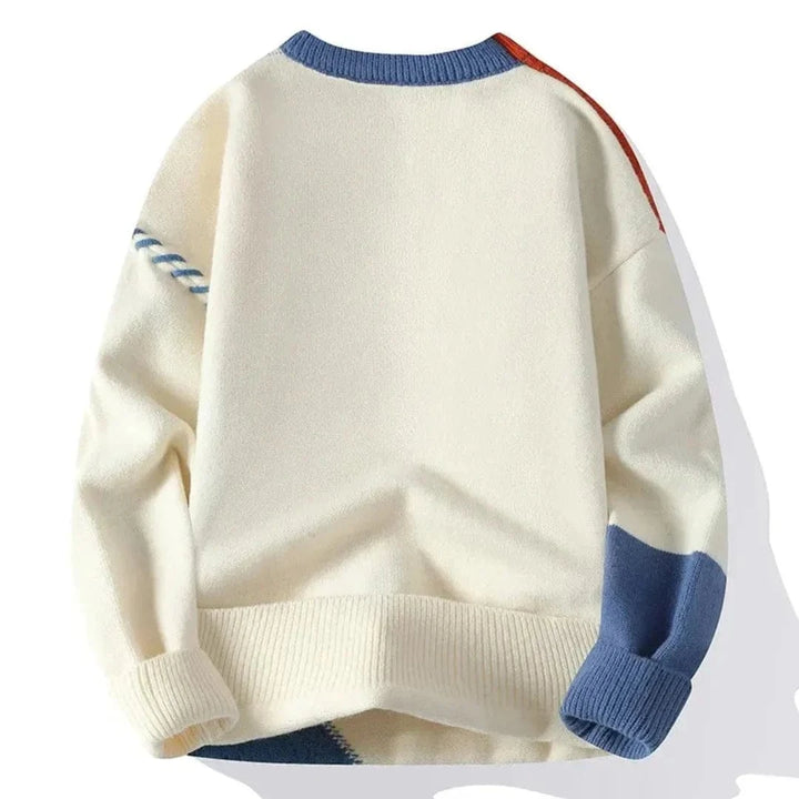 Kelvin Patchwork O-Neck Sweater