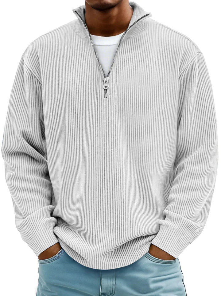 Tate Core-Rib Mock Sweater
