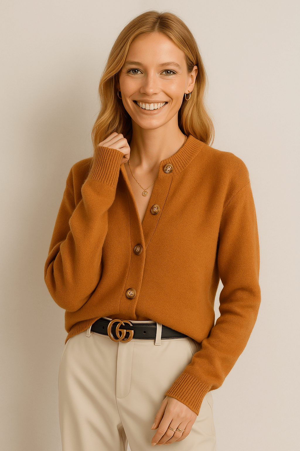 Aurora Cashmere Button Cardigan