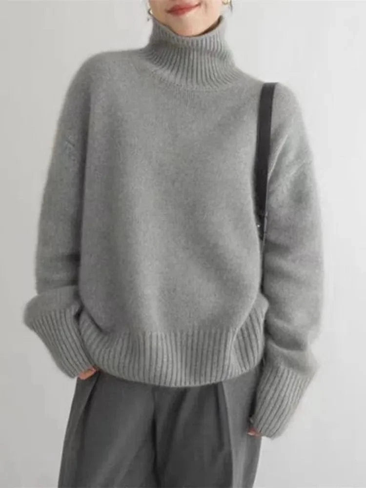 Voss Ribbed Turtleneck Knit