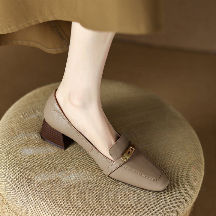 Aveline Genuine Leather Heels