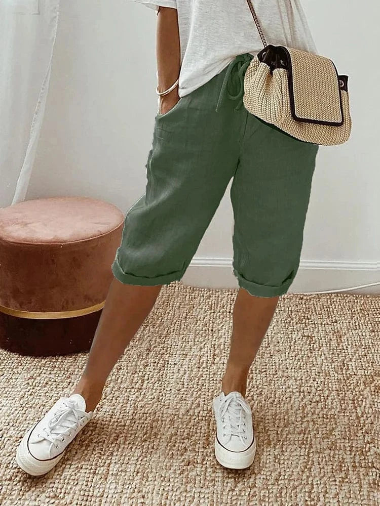 Rosa Cotton and Linen Shorts for Women