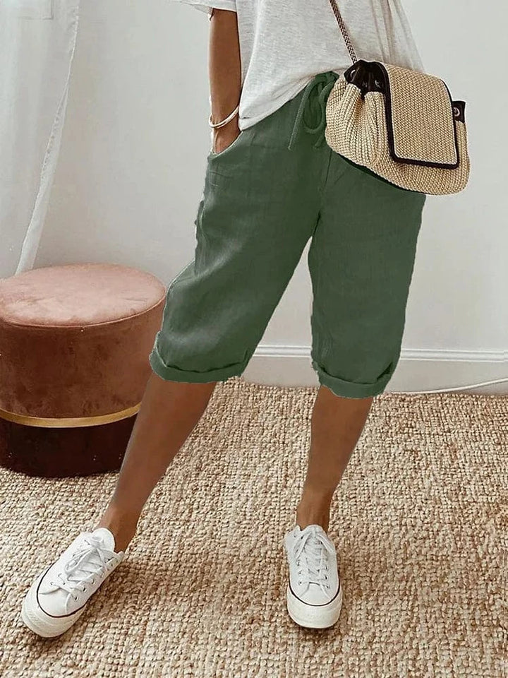 Rosa Cotton and Linen Shorts for Women