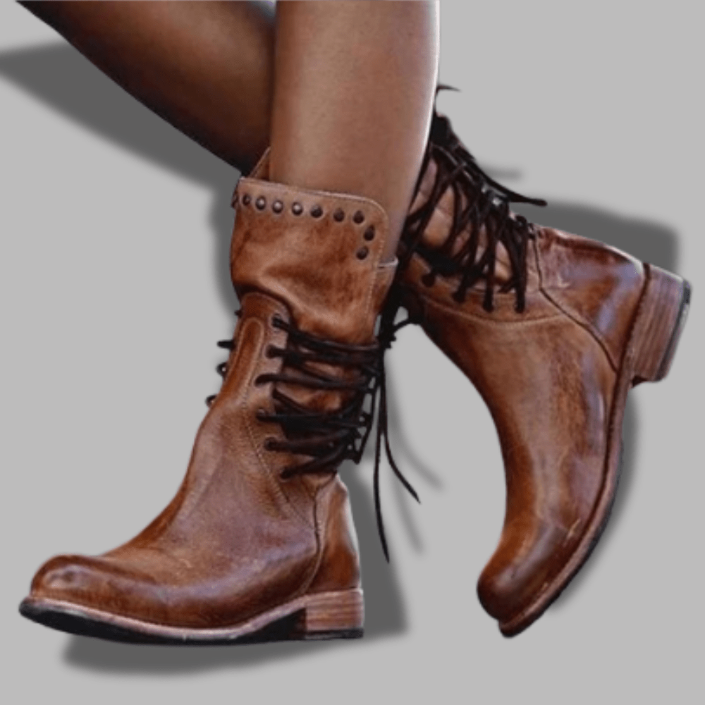 Sophia  Rustic Vintage Riding Boots