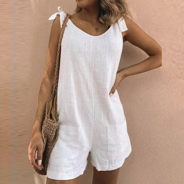 Una Bow Strap Pocket Playsuit