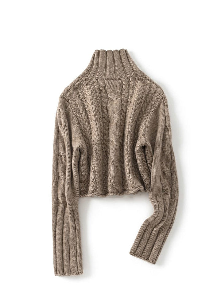 Marielle Cashmere Cropped Turtleneck