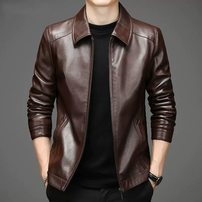 Harry Quilted Detail Leather Jacket