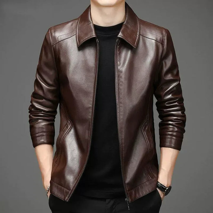 Harry Quilted Detail Leather Jacket