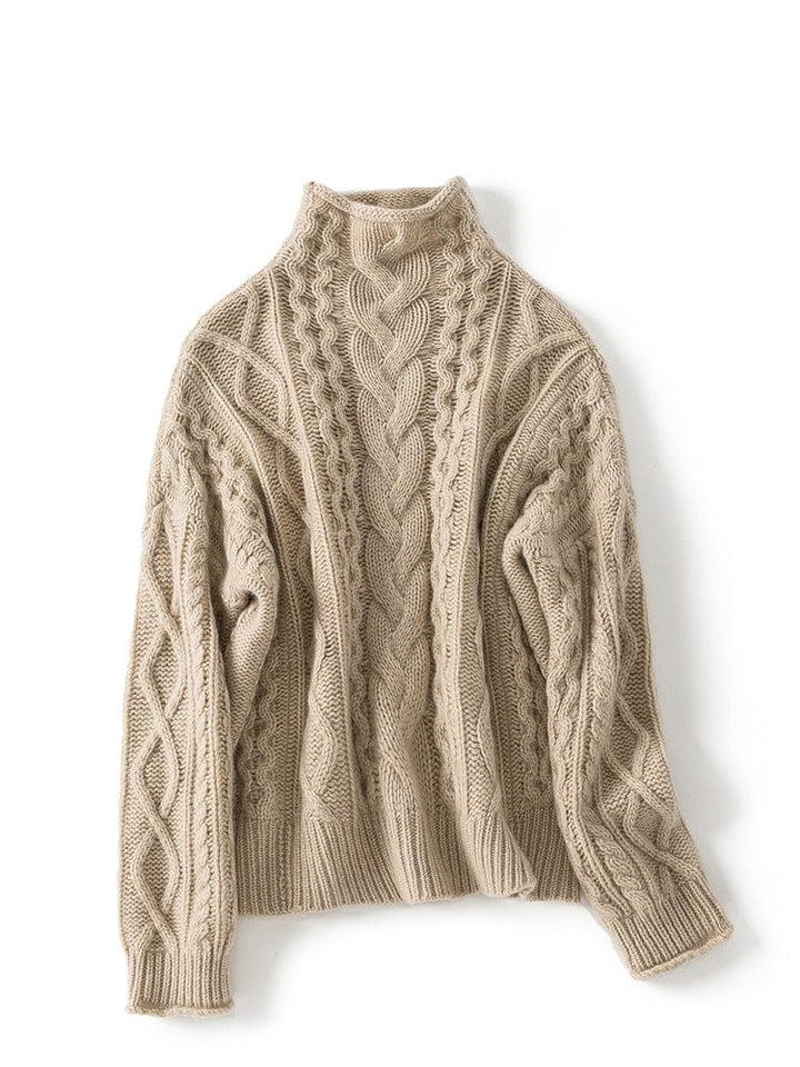 Elena High-Neck Cashmere Sweater