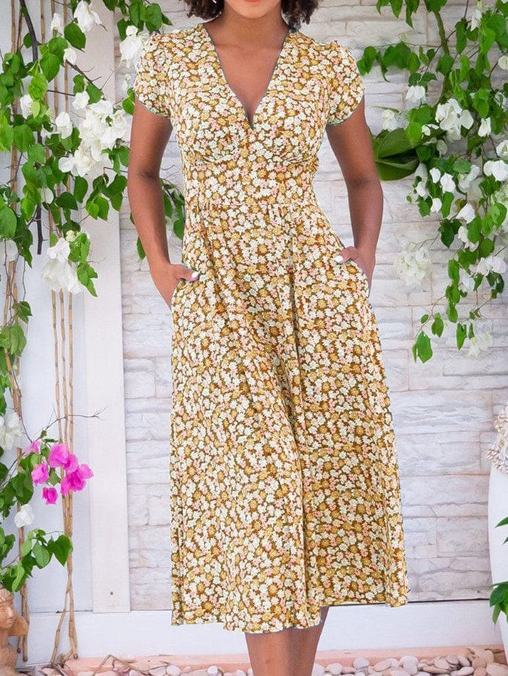Fienna Button Front Midi Dress